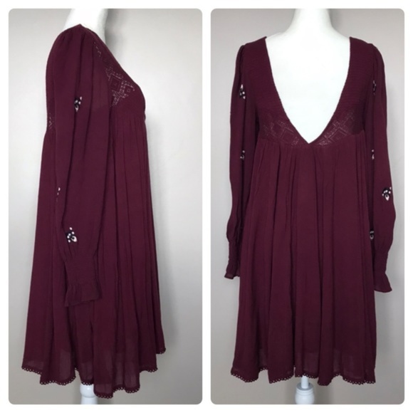 FREE PEOPLE Mohave Embroidered Boho Mini Dress NWT - Picture 4 of 8